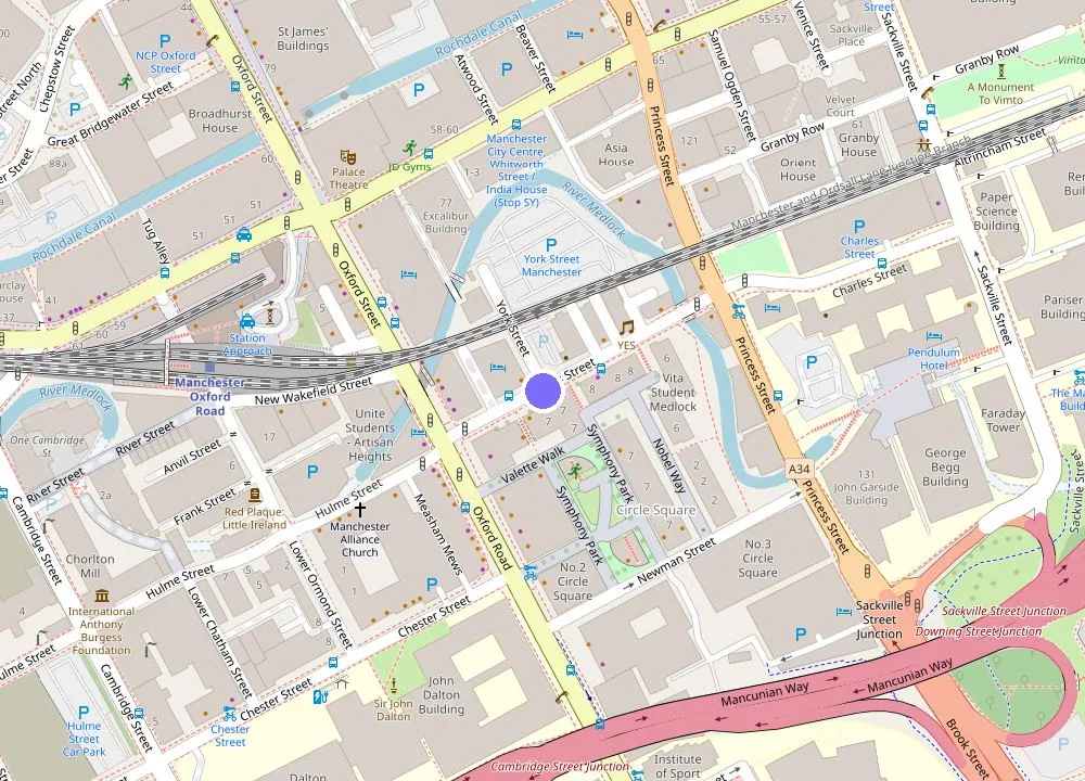 Map: Maldron Hotel Manchester City Centre